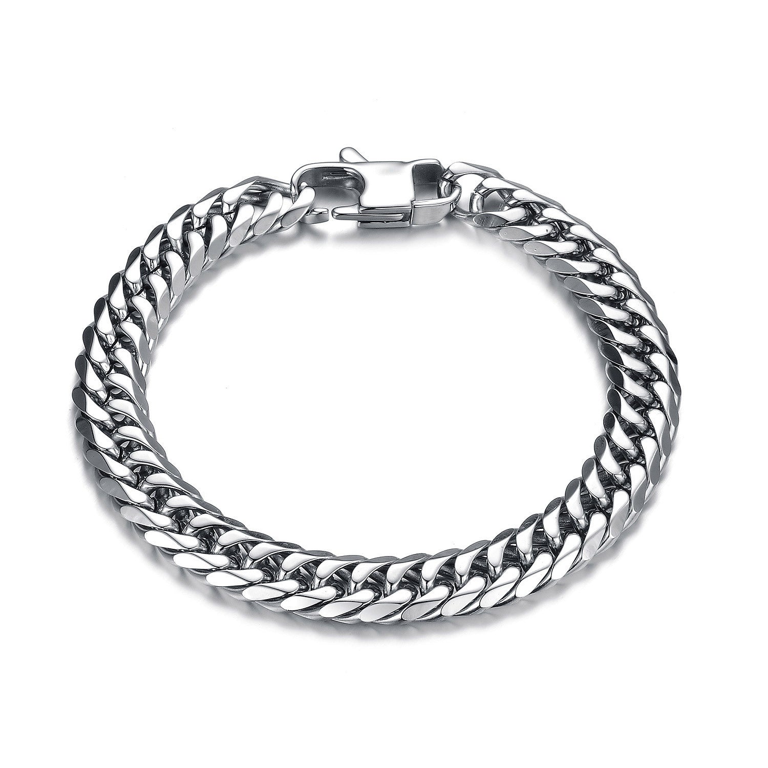 Hip Hop Cuban Link Chain Titanium Steel Bracelet Men