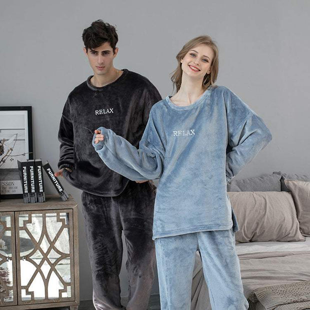 Winter Home Clothes For Women Men Sleepwear Couple