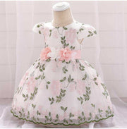 summer floral baby girls birthday party dress fluffy skirt children's clothing