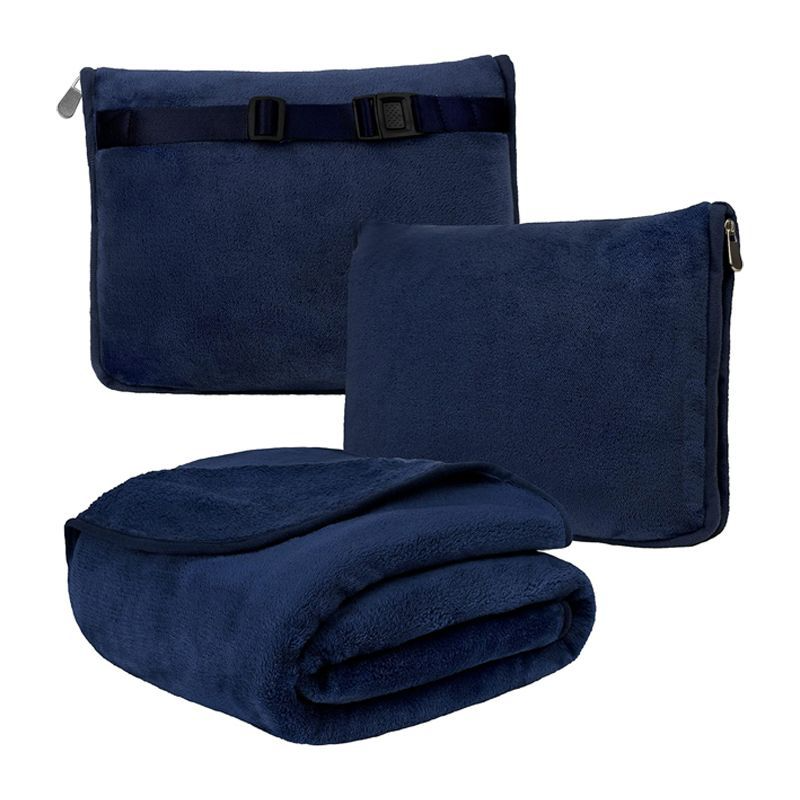 Travel Pillow Blanket Set Cozy Comfort Kit