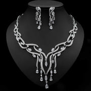 New Crystal Jewelry Zircon Jewelry Set Tassel Pendant