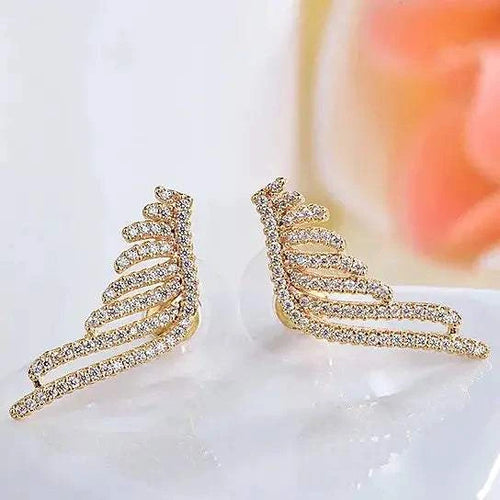 Angel Wings Fine Earrings – Elevate Your Style with elegant design and sparkling details.