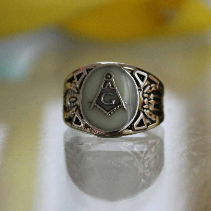 New glow ring Free and Accepted Masons Ring men women Glowing Ring Luminous freemason rings gift Glow In The Dark Jewelry