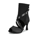 YYTing Ballroom Dance Shoes Women Salsa Latin Boots Dancer 