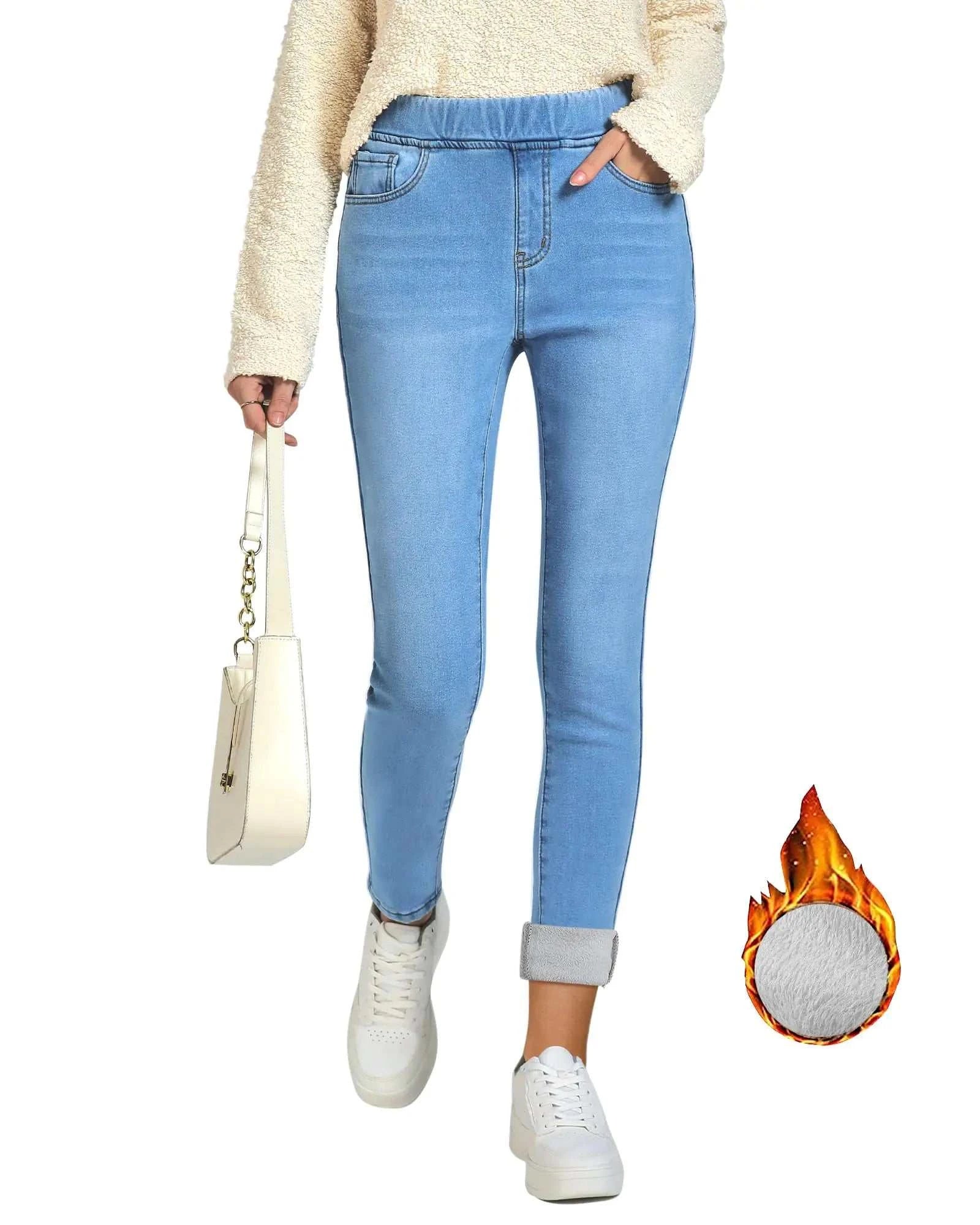 Fleece Lined Jeans Women Cute Clothes for Women