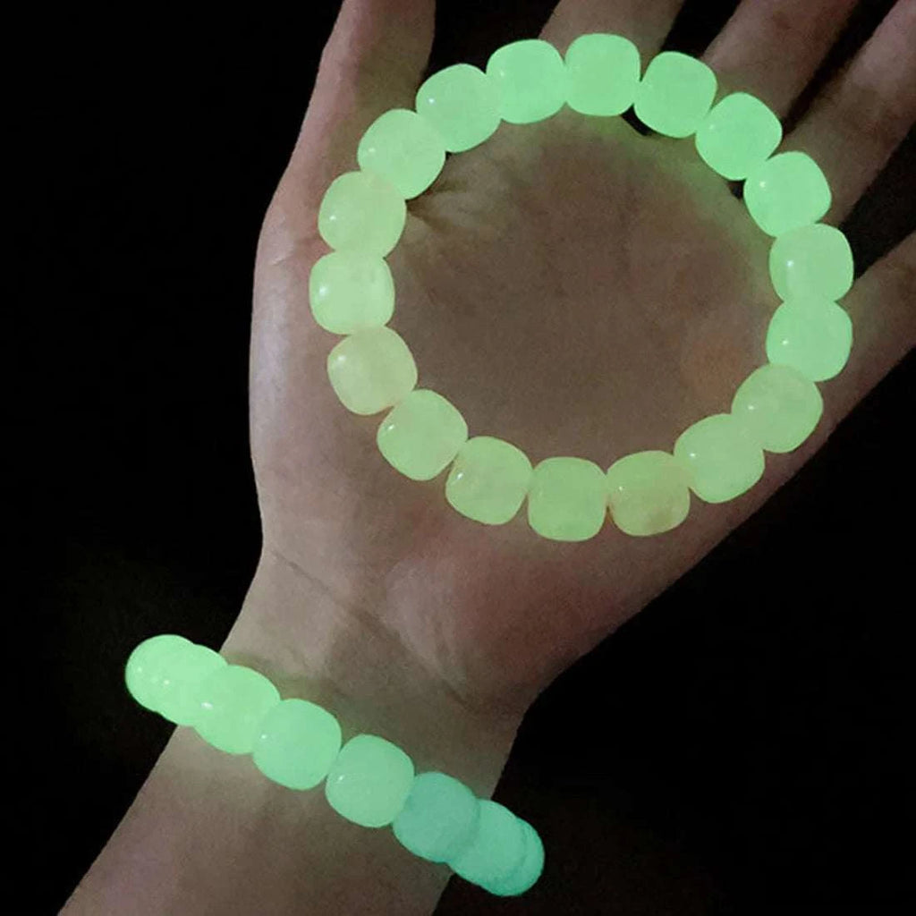 Luminous Stone Bracelet for Women Man Fluorescent Glow in the Dark Charm Jewelry Elastic Wristband Stretch Bracelet Gift for Kid