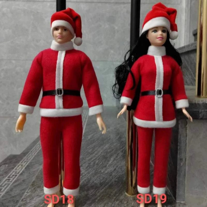 Christmas Outfits for Girl ken Dolls 11.5''/30cm Doll Accessories Xmas Outfits Set Fashion Casual Style Toys for Kids