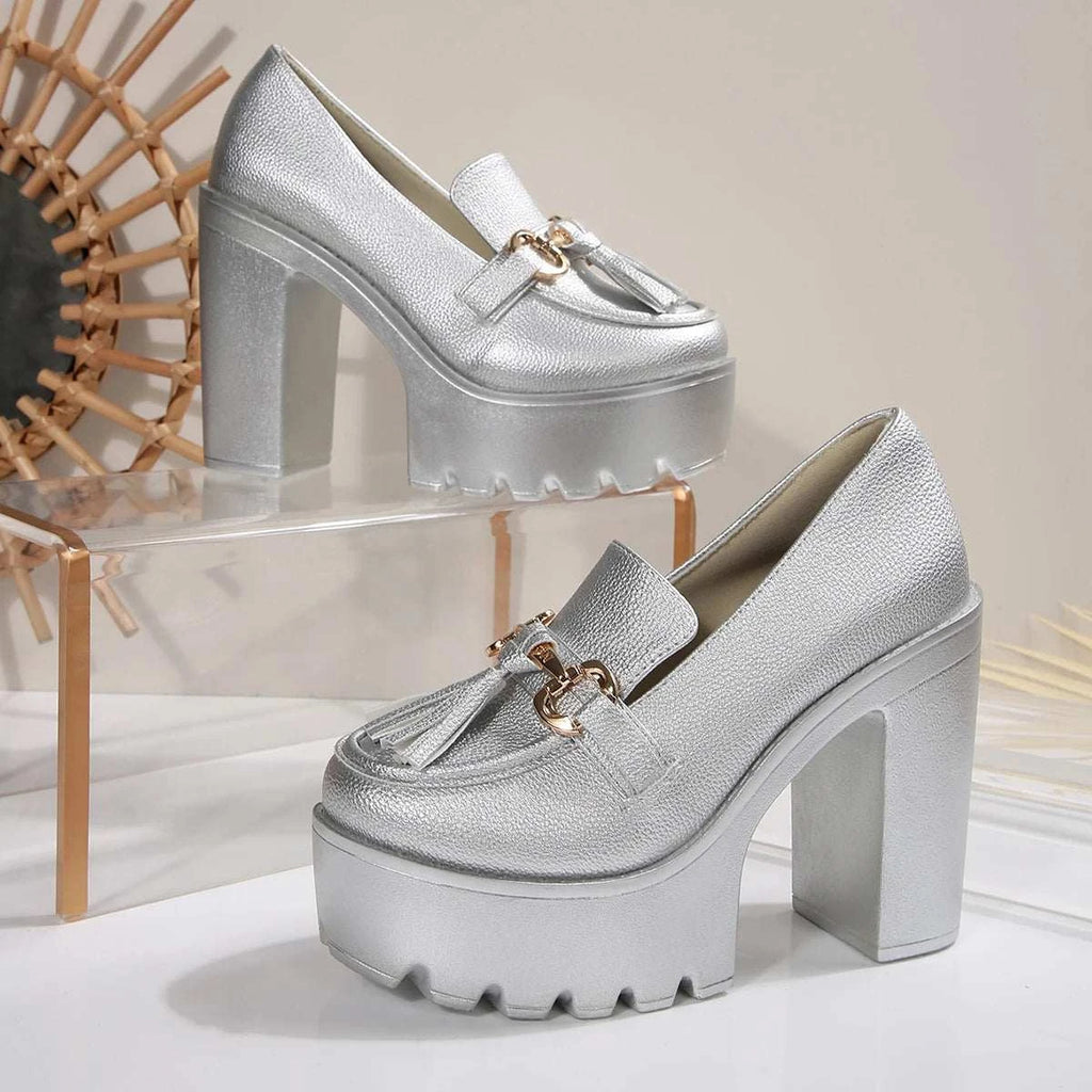 High Heels Women Mary Jane Shoes Retro Bows Elegant Chunky Heel Women Wedding Shoes Fashion White Round Toe Platform Sandals