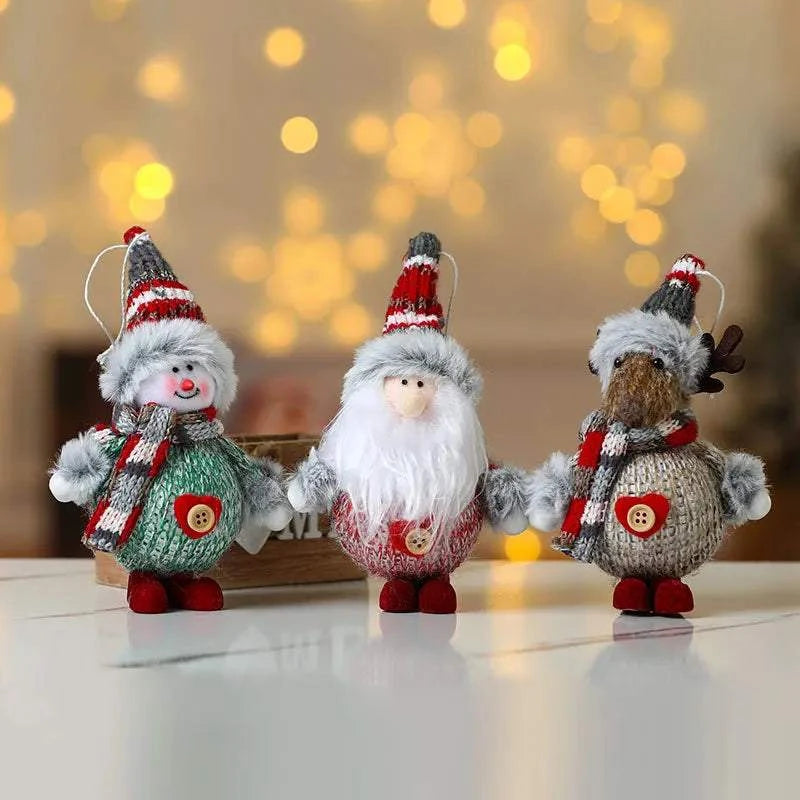 Christmas Decorations Colorful Fabric and Foam Hanging Ornaments Christmas Tree Decorative Accessories Party Decoration Gifts