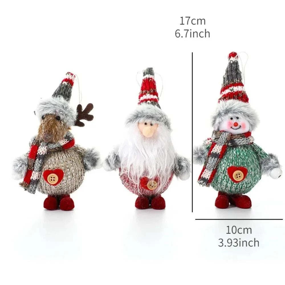 Christmas Decorations Colorful Fabric and Foam Hanging Ornaments Christmas Tree Decorative Accessories Party Decoration Gifts
