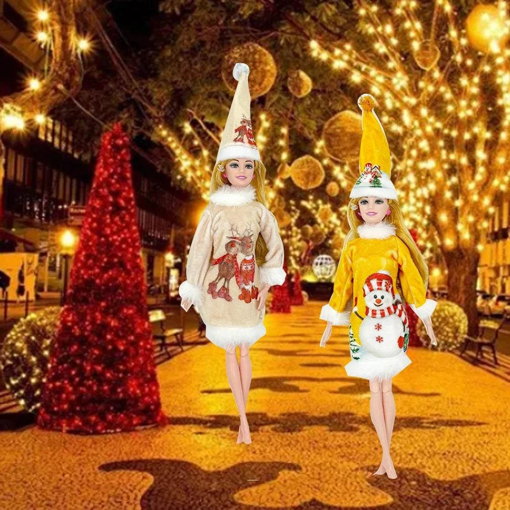 Christmas Outfits for Girl ken Dolls 11.5''/30cm Doll Accessories Xmas Outfits Set Fashion Casual Style Toys for Kids