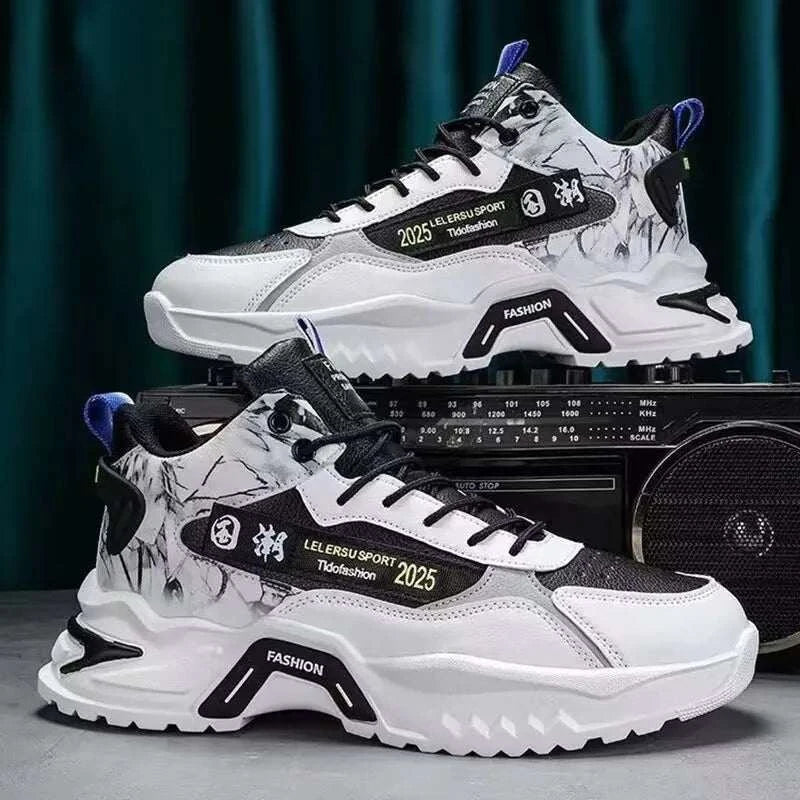 2025 Men’s Shoes Sneakers Fashion Breathable Platform Running Shoes Mesh Sport Light Unisex Male Casual Vulcanize Man Shoes