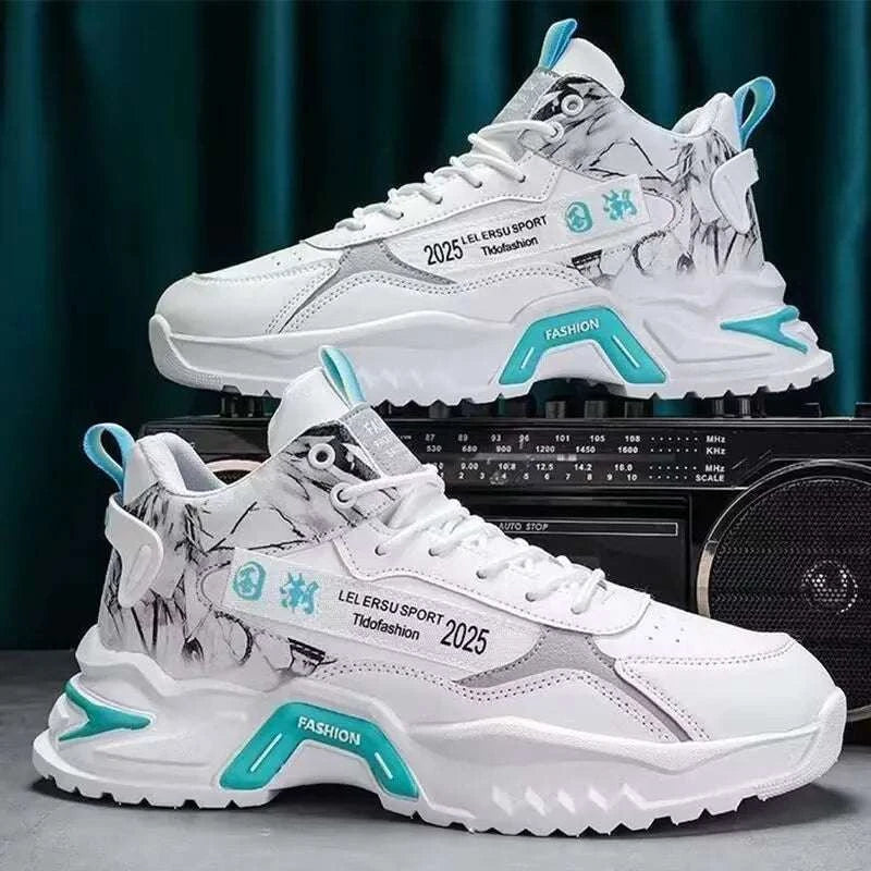 2025 Men’s Shoes Sneakers Fashion Breathable Platform Running Shoes Mesh Sport Light Unisex Male Casual Vulcanize Man Shoes