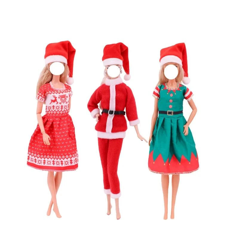 Christmas Outfits for Girl ken Dolls 11.5''/30cm Doll Accessories Xmas Outfits Set Fashion Casual Style Toys for Kids