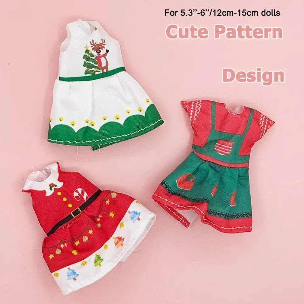 Christmas Outfits for Girl ken Dolls 11.5''/30cm Doll Accessories Xmas Outfits Set Fashion Casual Style Toys for Kids