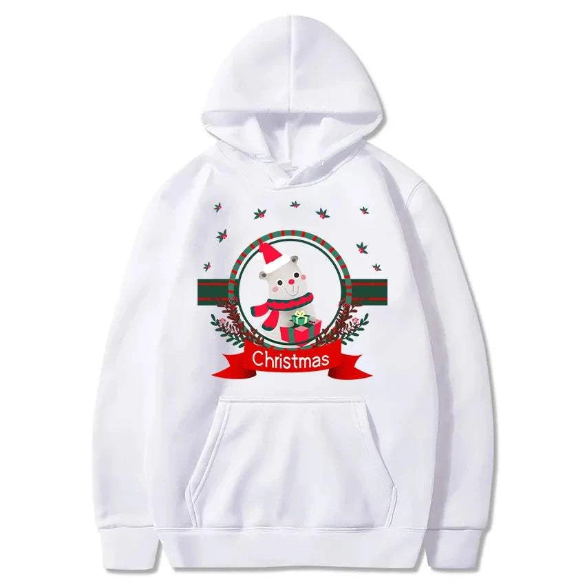 Men's and women's Christmas outfits, men's holiday casual hoodies, women's fashion hoodies, men's and women's party outfits