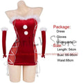 New Christmas Outfits Series Santa Claus Clothes Women Red Velvet Dress Cosplay Costume Merry Xmas
