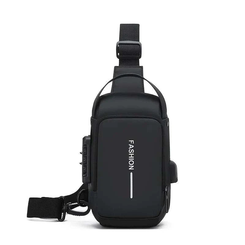 Stylish Men's Sling Bag - Durable Oxford Fabric, Crossbody Chest Pack with Phone Pocket, Zip Closure for Daily Commute