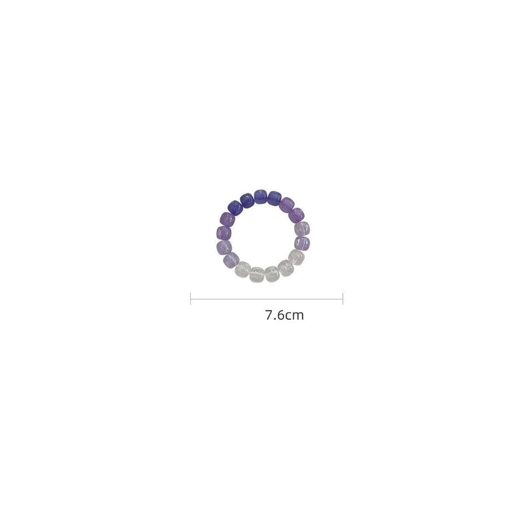 Luminous Stone Bracelet for Women Man Fluorescent Glow in the Dark Charm Jewelry Elastic Wristband Stretch Bracelet Gift for Kid