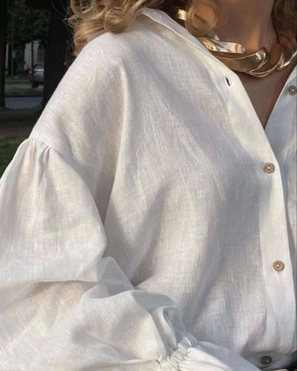 Women's Clothing 2025 Summer New Style Loose Oversized Lapel Lantern Sleeve Long Sleeved Shirt Women's Top