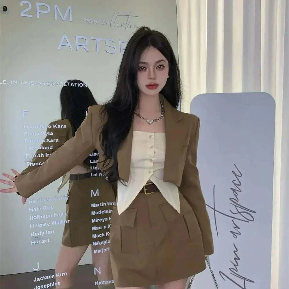 Female Outfits Sexy Skirt Long Sleeve Suits Women's Two Piece Set Mature Elegant Casual Clothing Trend 2025 Co Ord Stylish Full