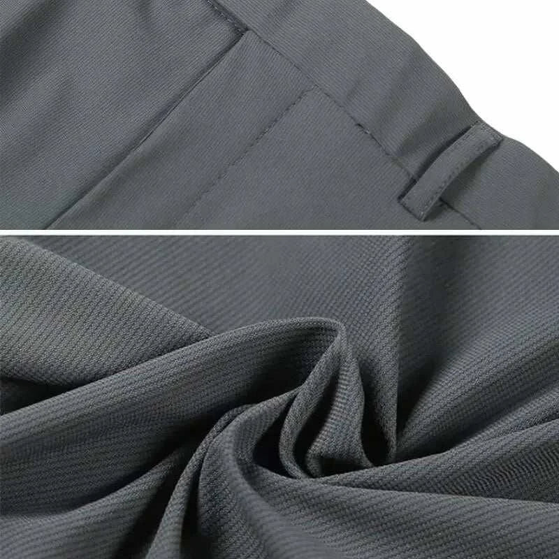 Mens Dress Pants Trousers 2025 Summer New Thin Breathable Solid Casual High Elastic Slim Fit Suit Pants Streetwear Men Clothing