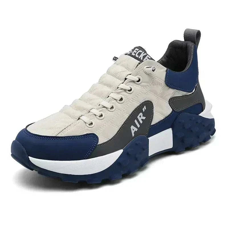 Men's platform sneakers casual running shoes with thick sole and lace-up closure