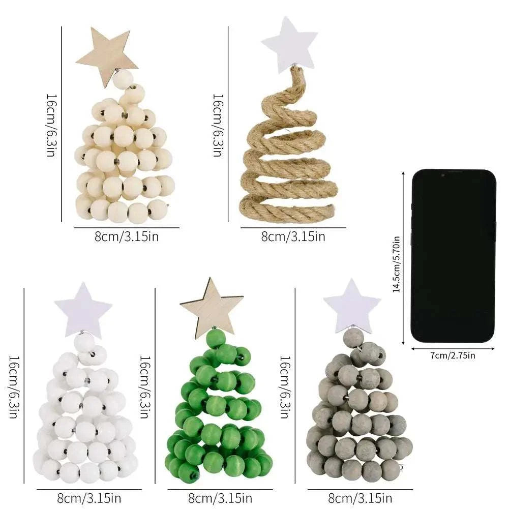 Christmas Decoration Christmas Decoration Creative Ins Wooden Christmas Tree Desktop Ornament Unique Handmade Christmas Tree