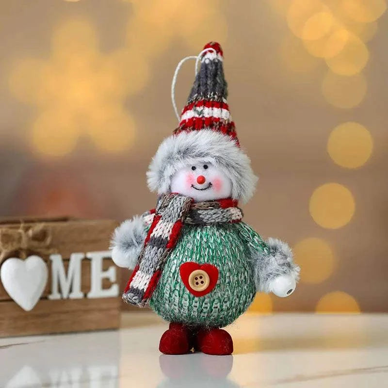 Christmas Decorations Colorful Fabric and Foam Hanging Ornaments Christmas Tree Decorative Accessories Party Decoration Gifts