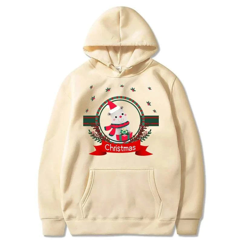 Men's and women's Christmas outfits, men's holiday casual hoodies, women's fashion hoodies, men's and women's party outfits