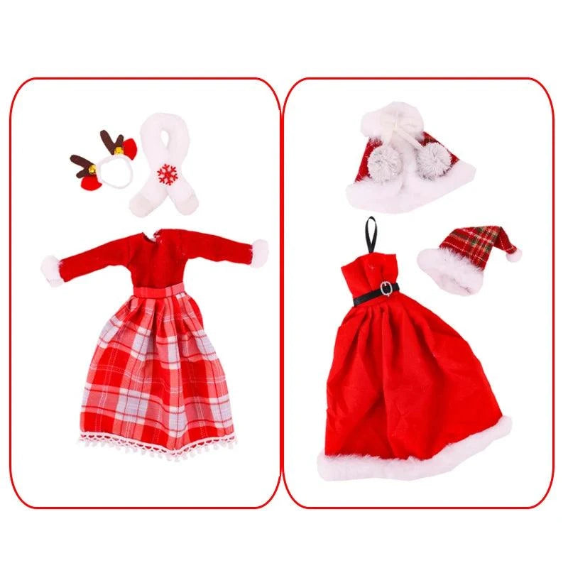 Christmas Outfits for Girl ken Dolls 11.5''/30cm Doll Accessories Xmas Outfits Set Fashion Casual Style Toys for Kids