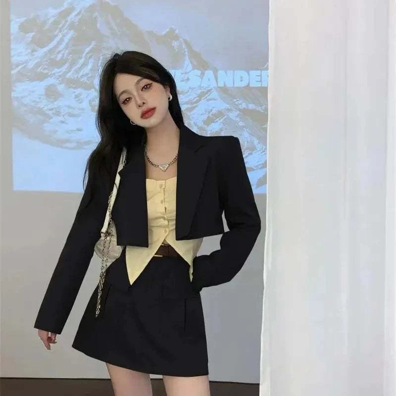 Female Outfits Sexy Skirt Long Sleeve Suits Women's Two Piece Set Mature Elegant Casual Clothing Trend 2025 Co Ord Stylish Full
