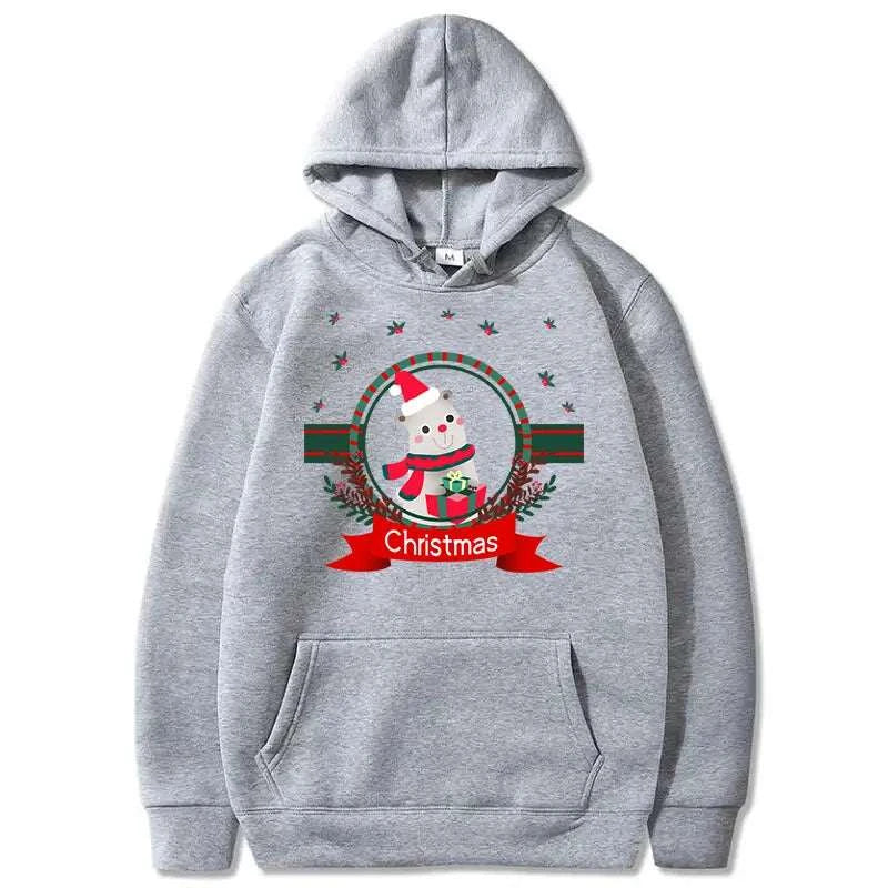 Men's and women's Christmas outfits, men's holiday casual hoodies, women's fashion hoodies, men's and women's party outfits