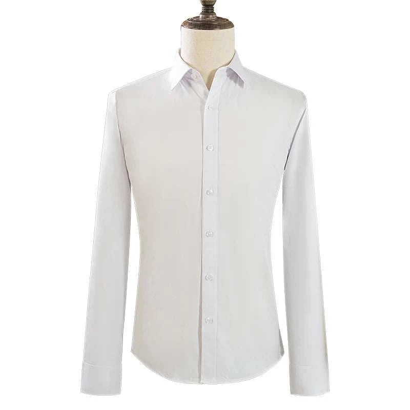 Mens Shirts Long Sleeve Dress Shirts For Slim Fit Camisa Social Business Blouse White Shirt Formal wedding suit groomsman shirt