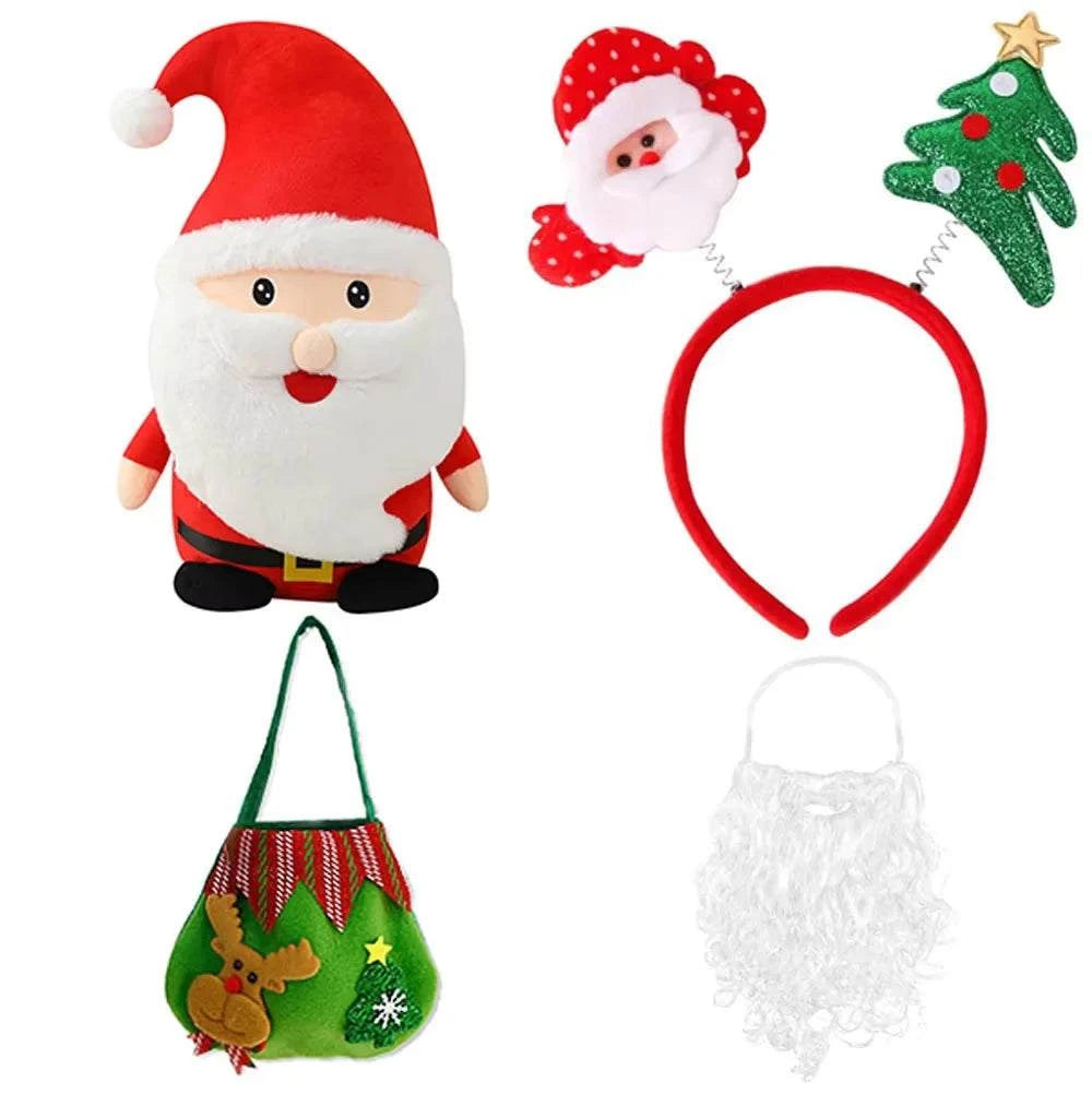 2025 Christmas Holiday Party Christmas Costumes for Kids and Adults Parent-Child Clothes Classic Costume Sets + Accessories Suit
