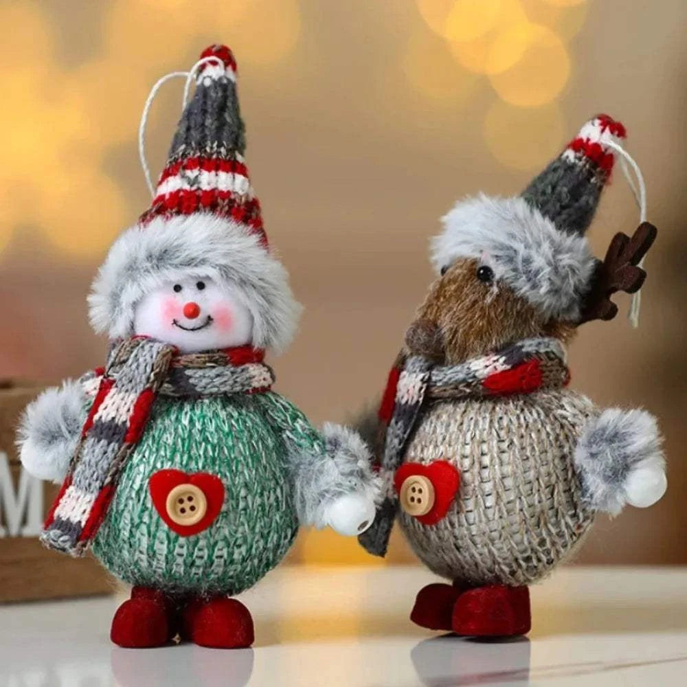 Christmas Decorations Colorful Fabric and Foam Hanging Ornaments Christmas Tree Decorative Accessories Party Decoration Gifts
