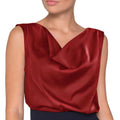 Summer Clothes Trendy Silk Satin Blouses Red