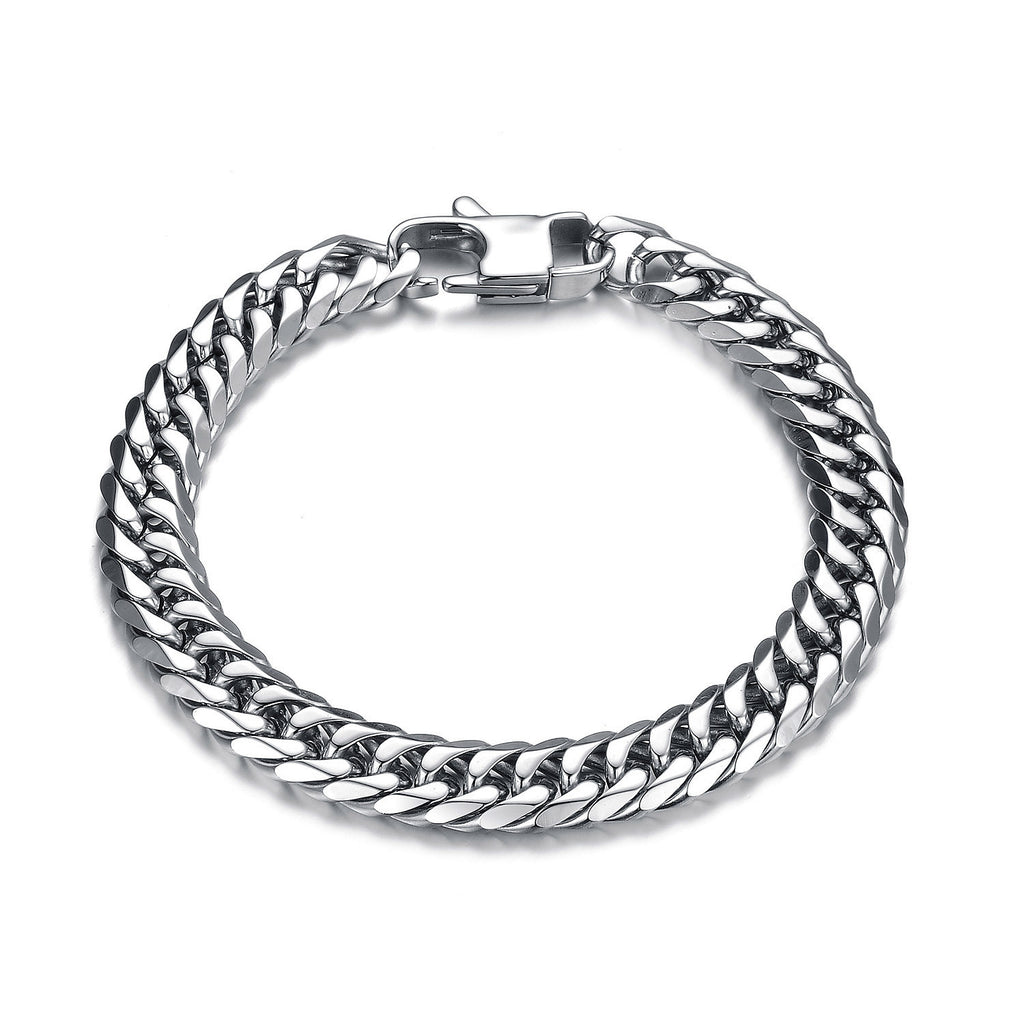 Hip Hop Cuban Link Chain Titanium Steel Bracelet Men