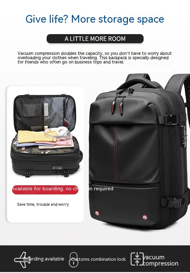 vacuum compression travel backpack