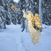 Acrylic angel Christmas decoration with lights for garden hanging display
