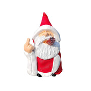 American style synthetic resin statue garden Christmas decoration of an old man smoking with red outfit and white beard