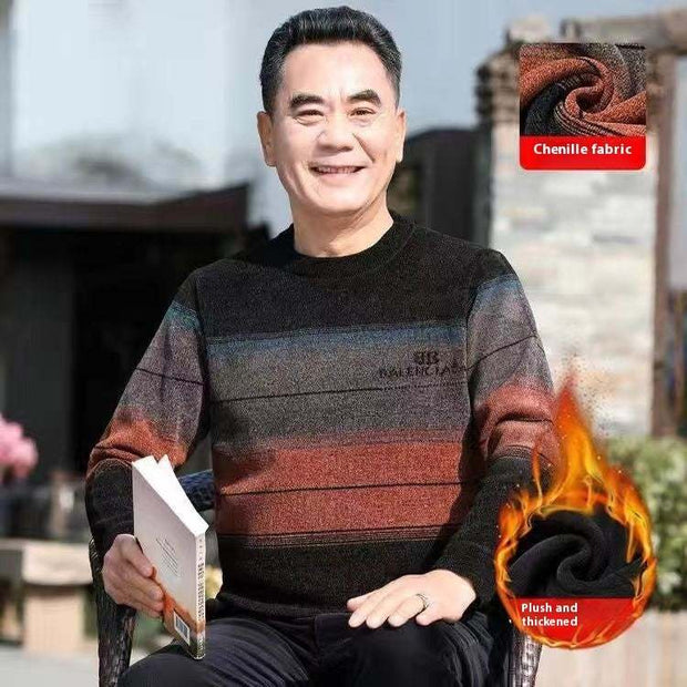 Winter Fleece-lined Warm Sweater Clothes Men