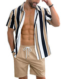 Mens Vacation Shirt Set Summer